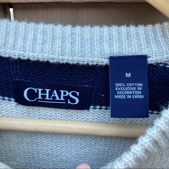 Chaps Ralph Lauren Knit Striped Sweater - Picture 2 of 4